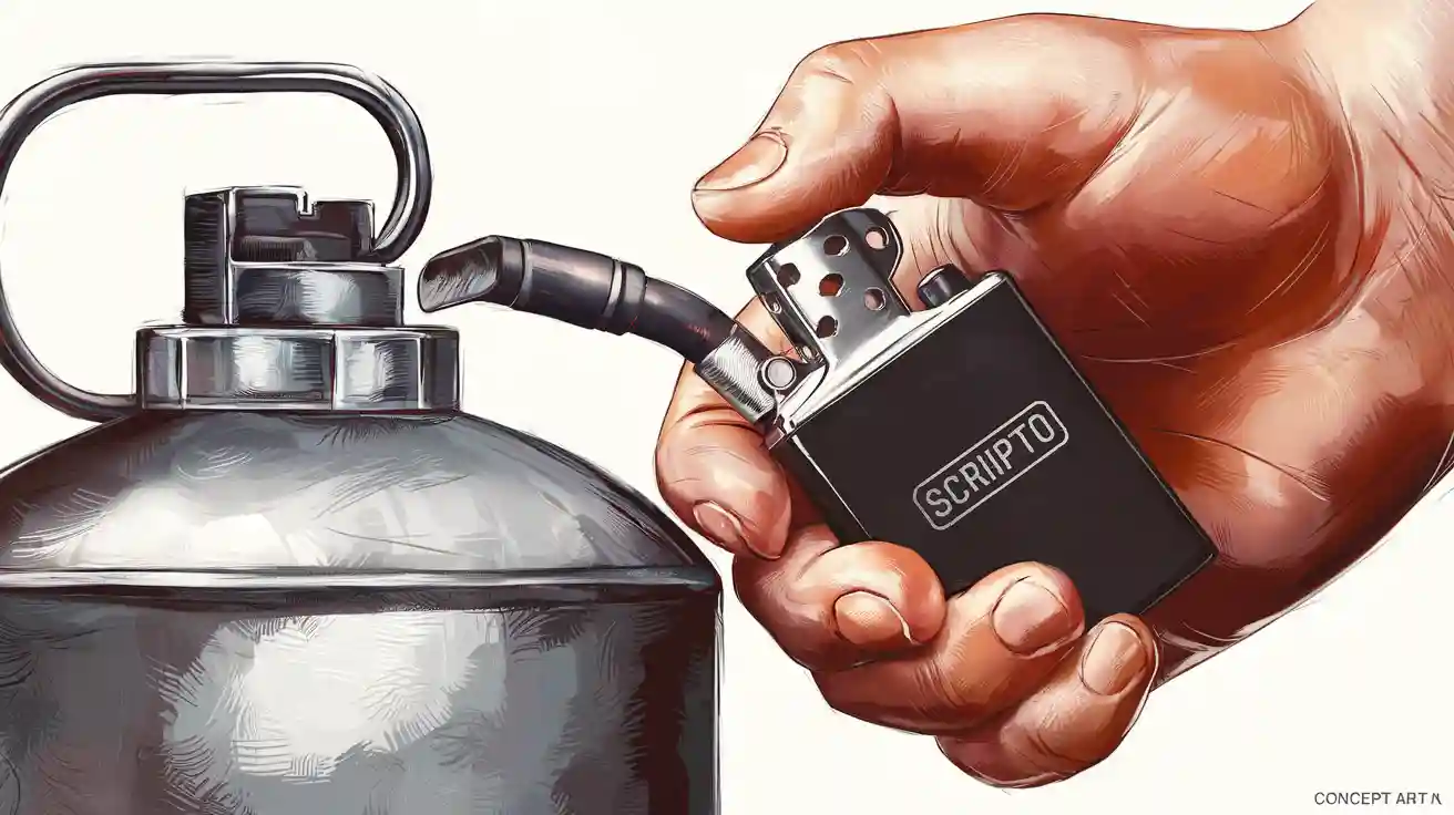 Scriptoトーチフレームライターのガス補充方法