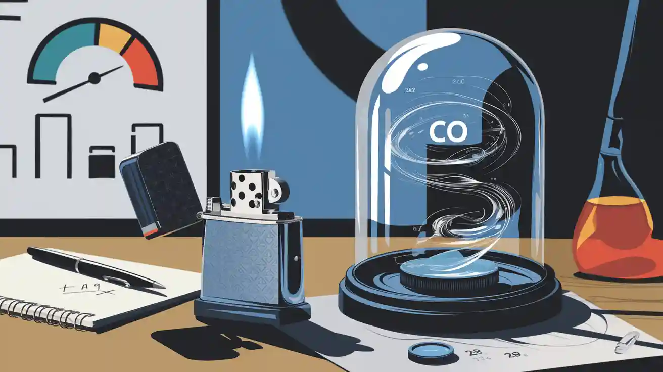 ブタンガスバーナーライターは実際どれくらい一酸化炭素を発生させるのか